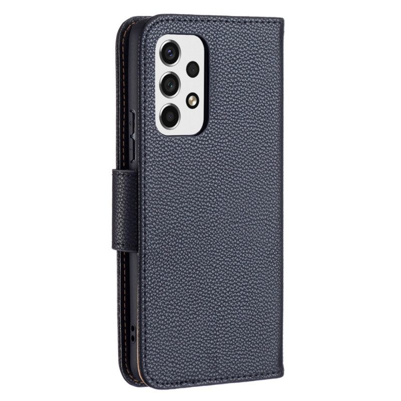 Flip Case Für Samsung Galaxy A53 5G Litschi-schrägverschluss