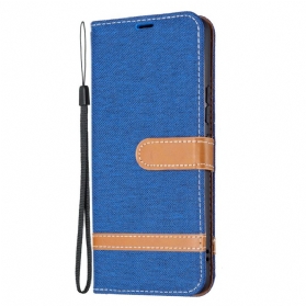 Flip Case Für Samsung Galaxy A53 5G Mit Kordel Armband In Stoff- Und Lederoptik