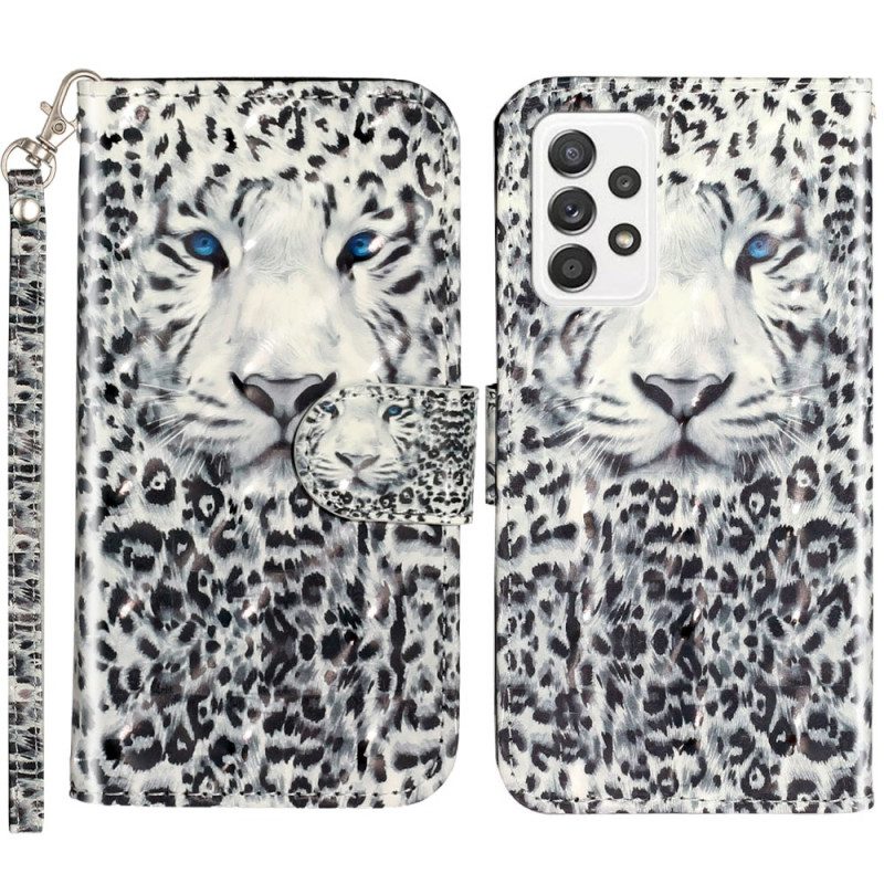 Flip Case Für Samsung Galaxy A53 5G Mit Kordel Tanga-tiger