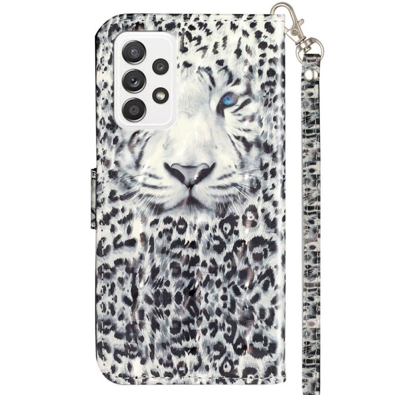 Flip Case Für Samsung Galaxy A53 5G Mit Kordel Tanga-tiger