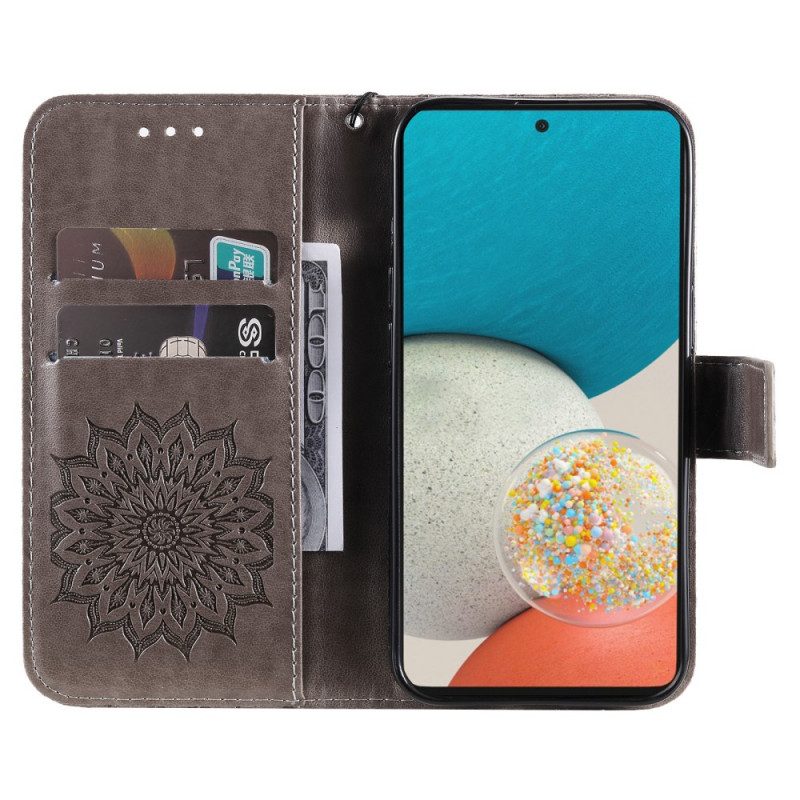 Flip Case Für Samsung Galaxy A53 5G Sonnenblume