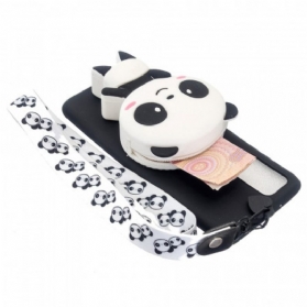 Hülle Für Samsung Galaxy A53 5G 3d-panda Mit Karabiner-lanyard