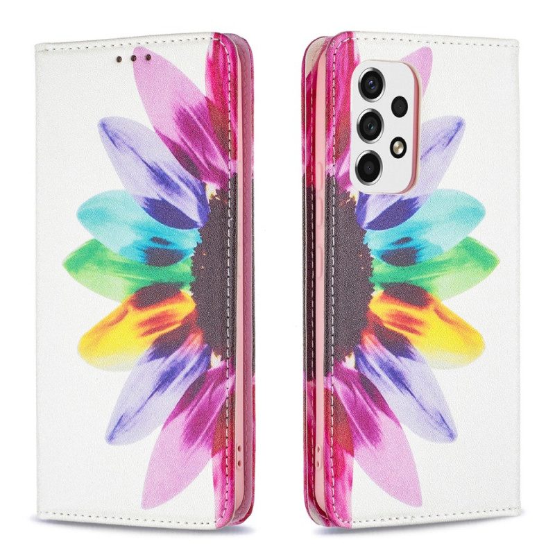 Schutzhülle Für Samsung Galaxy A53 5G Flip Case Aquarellblume