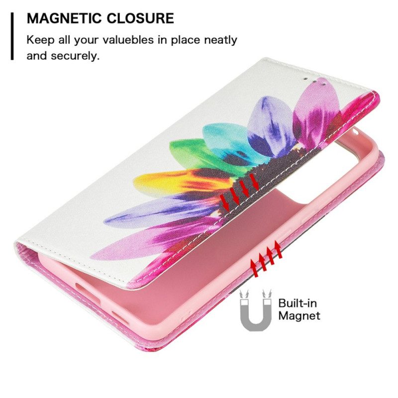 Schutzhülle Für Samsung Galaxy A53 5G Flip Case Aquarellblume