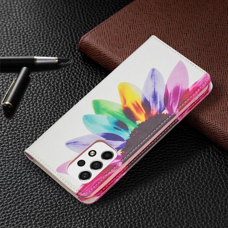 Schutzhülle Für Samsung Galaxy A53 5G Flip Case Aquarellblume