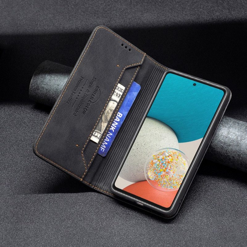 Schutzhülle Für Samsung Galaxy A53 5G Flip Case Rfid Nähen Binfen Farbe