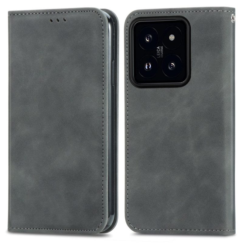 Flip Case Für Xiaomi 14t Pro Weiche Textur