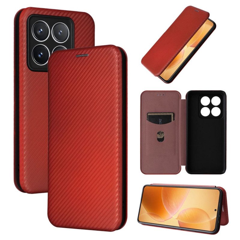 Flip Case Xiaomi 14t Pro Kohlefaser