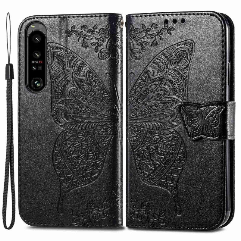 Flip Case Für Sony Xperia 1 IV Barocker Schmetterling