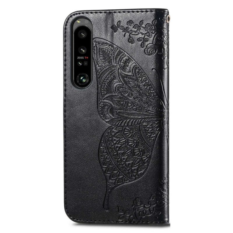 Flip Case Für Sony Xperia 1 IV Barocker Schmetterling