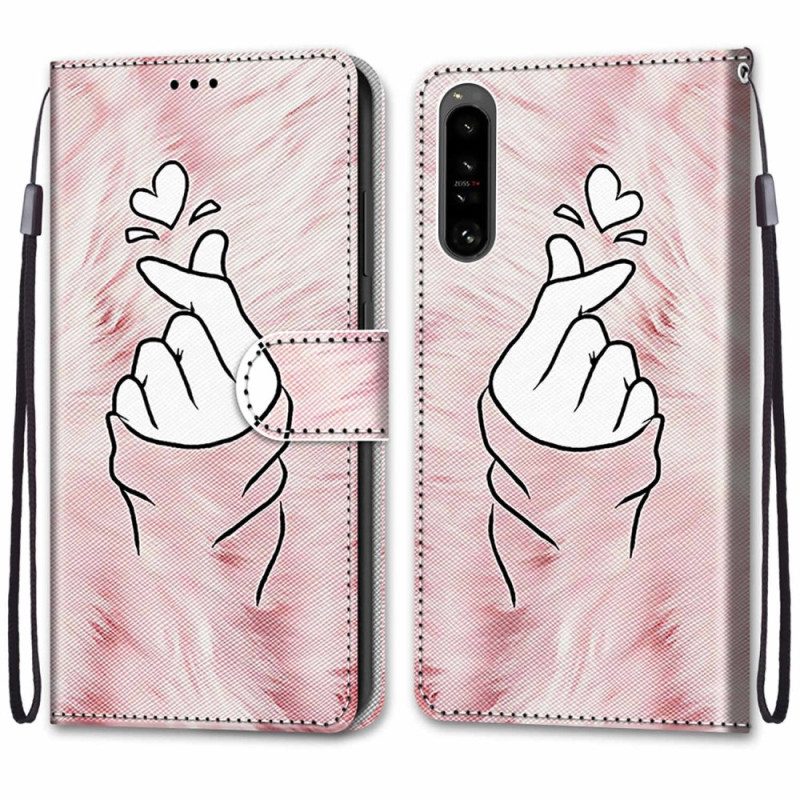 Flip Case Für Sony Xperia 1 IV Fingerherz