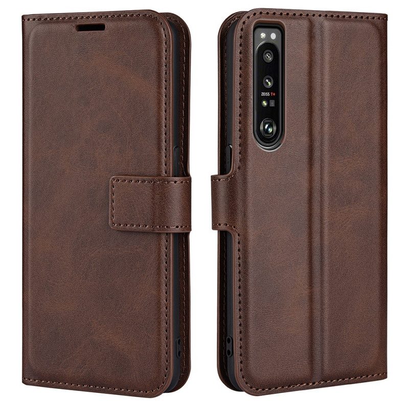 Flip Case Für Sony Xperia 1 IV Retro-ledereffekt