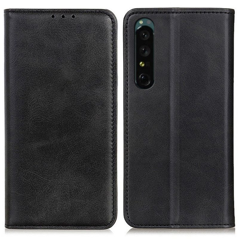 Flip Case Für Sony Xperia 1 IV Spaltleder