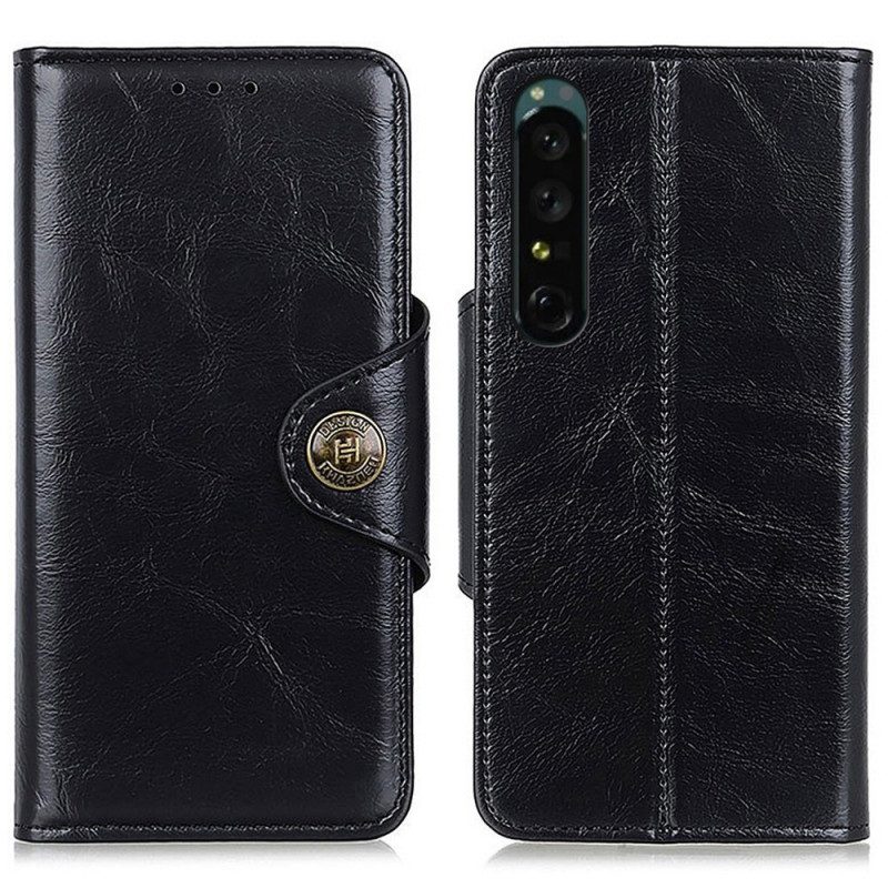 Flip Case Für Sony Xperia 1 IV Verschlussknopf