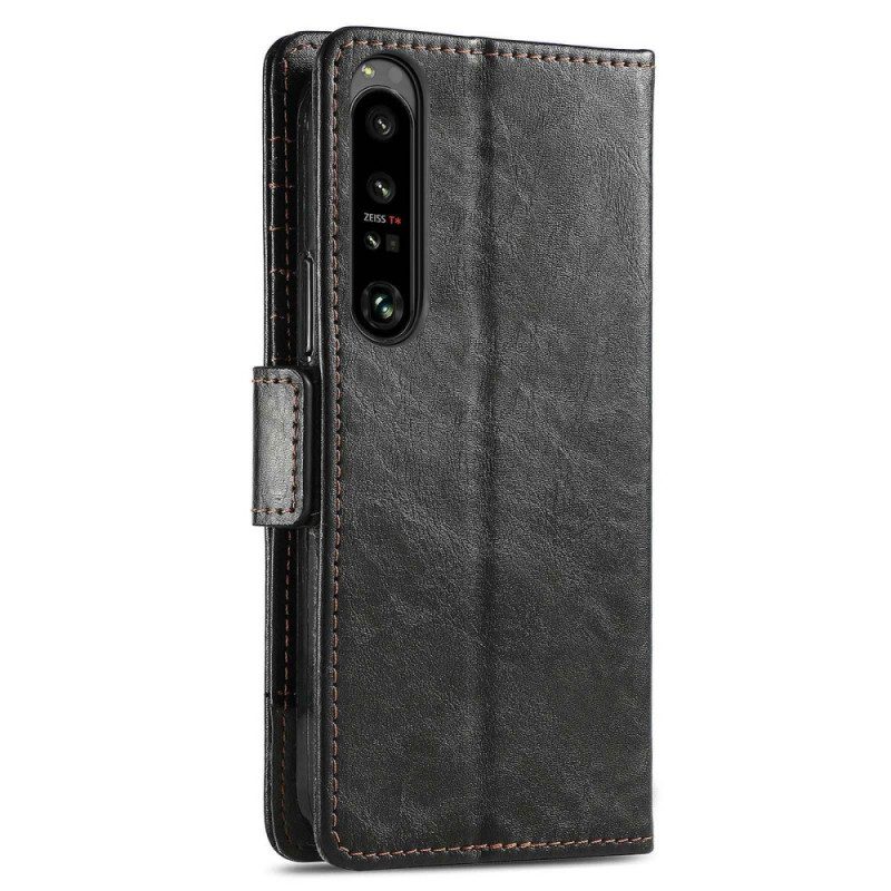 Flip Case Für Sony Xperia 1 IV Zweifarbiger Doppelverschluss