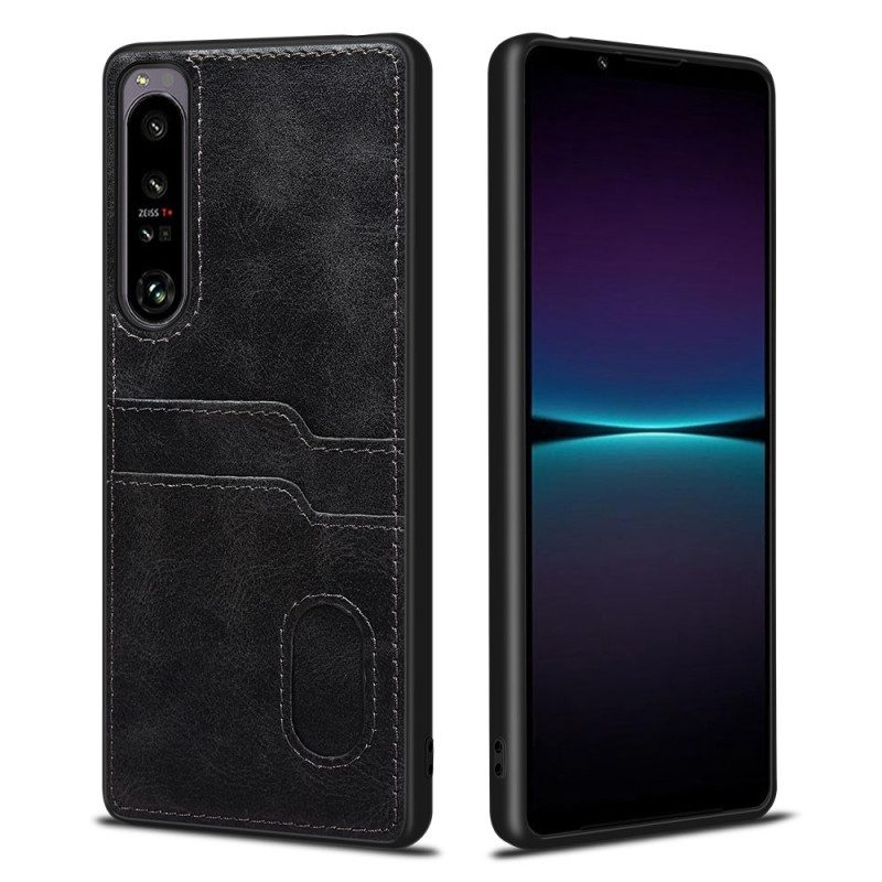 Handyhülle Für Sony Xperia 1 IV Doppelter Kartenhalter