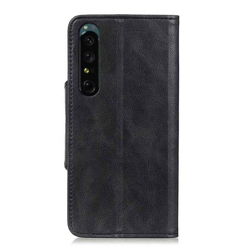 Lederhüllen Für Sony Xperia 1 IV Knopf Aus Kunstleder