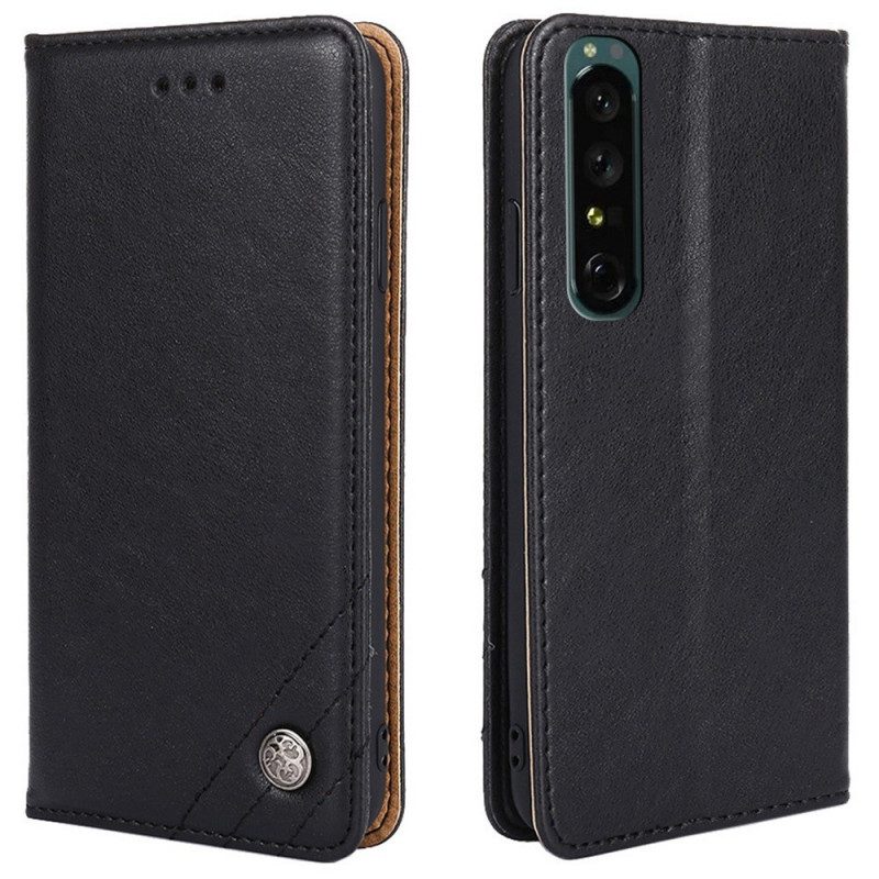 Schutzhülle Für Sony Xperia 1 IV Flip Case Dekorative Nieten