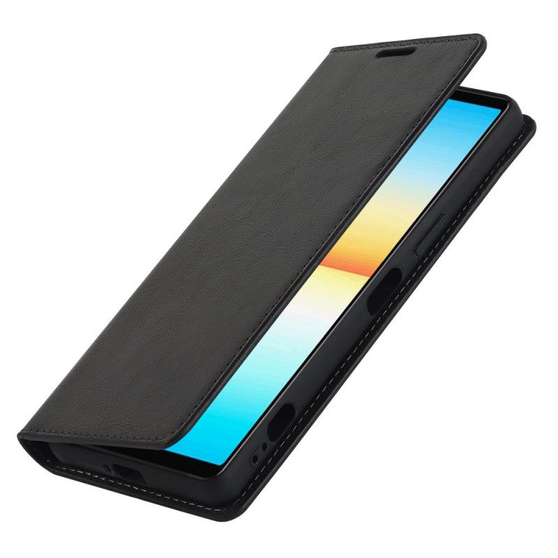 Schutzhülle Für Sony Xperia 1 IV Flip Case Echtes Leder