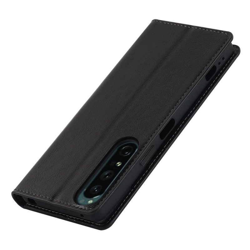 Schutzhülle Für Sony Xperia 1 IV Flip Case Echtes Leder