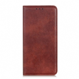 Schutzhülle Für Sony Xperia 1 IV Flip Case Litschi-spaltleder