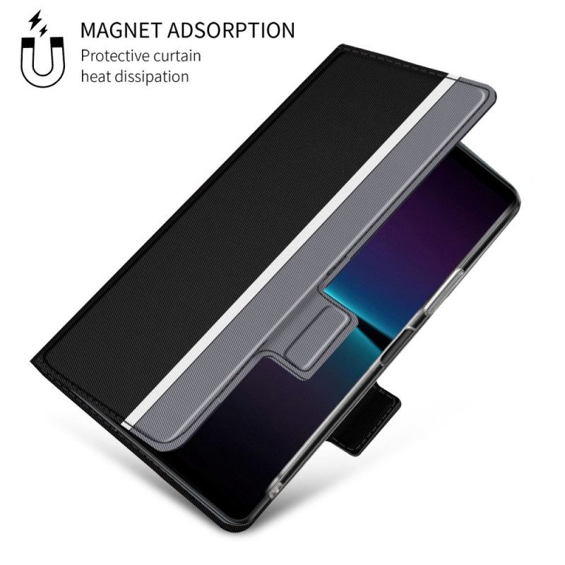 Schutzhülle Für Sony Xperia 1 IV Flip Case Zweifarbiges Baiyu