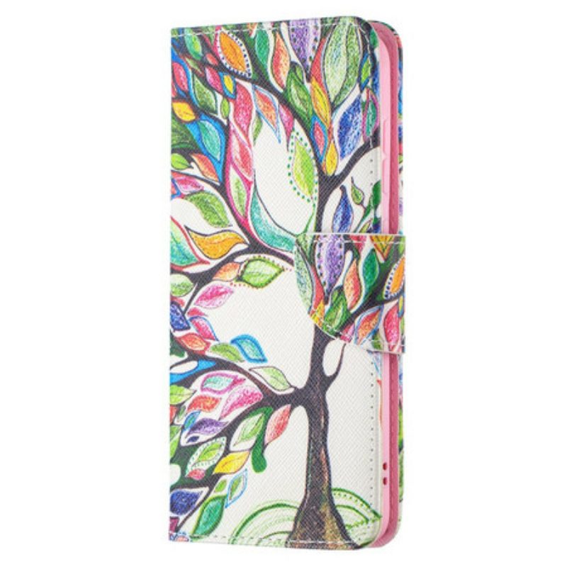 Flip Case Für Samsung Galaxy S21 FE Bunter Baum