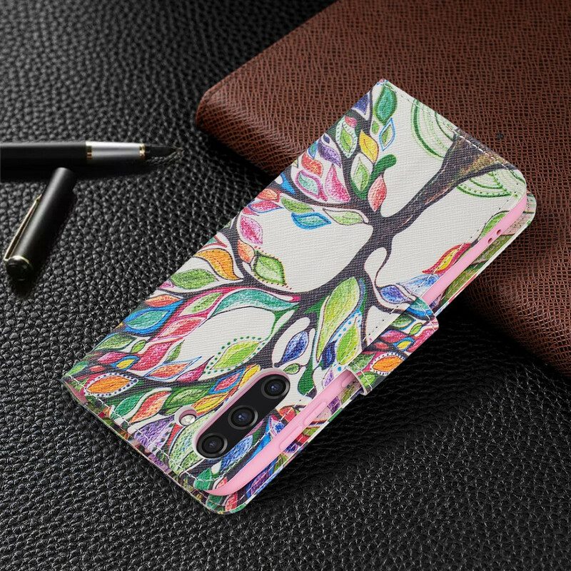 Flip Case Für Samsung Galaxy S21 FE Bunter Baum