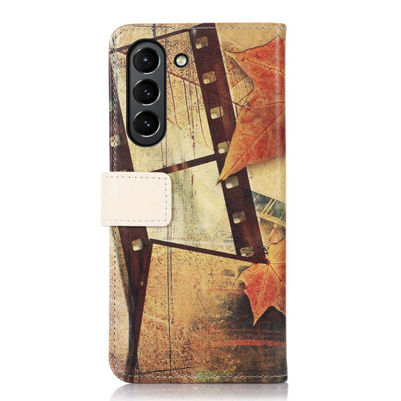 Flip Case Für Samsung Galaxy S21 FE Eiffelturm Im Herbst