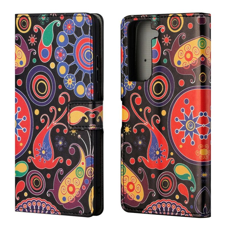 Flip Case Für Samsung Galaxy S21 FE Galaxy-design