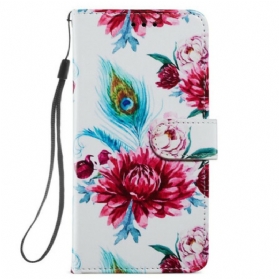 Flip Case Für Samsung Galaxy S21 FE Intensive Blumen