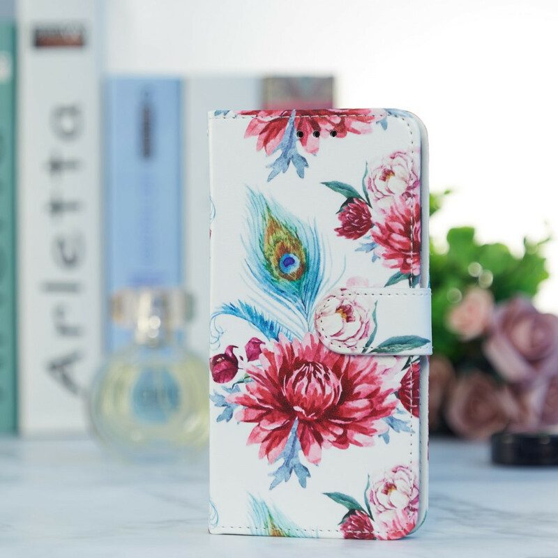 Flip Case Für Samsung Galaxy S21 FE Intensive Blumen