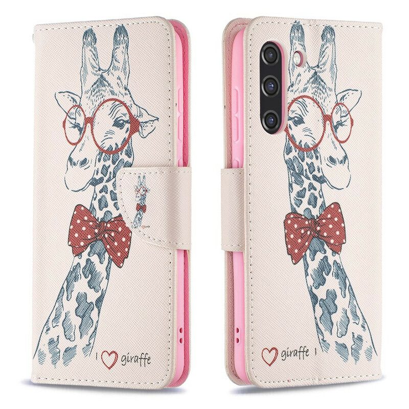 Flip Case Für Samsung Galaxy S21 FE Kluge Giraffe