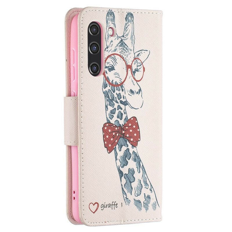 Flip Case Für Samsung Galaxy S21 FE Kluge Giraffe