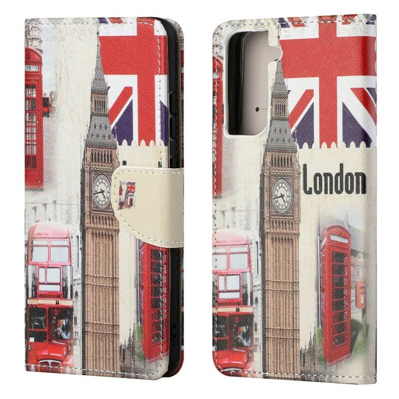 Flip Case Für Samsung Galaxy S21 FE Londoner Leben