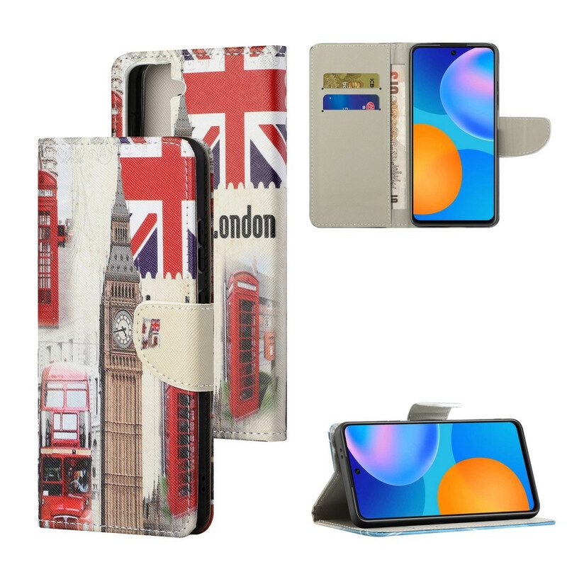 Flip Case Für Samsung Galaxy S21 FE Londoner Leben