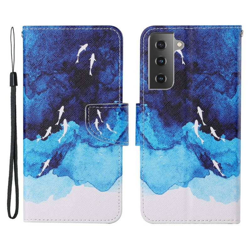 Flip Case Für Samsung Galaxy S21 FE Meer Mit Tanga