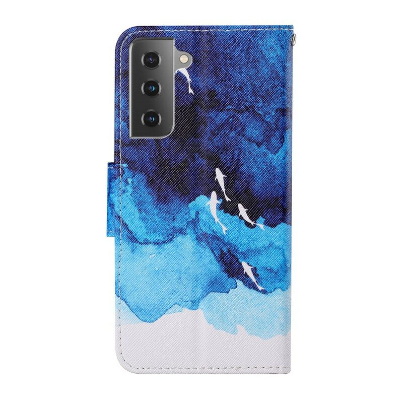 Flip Case Für Samsung Galaxy S21 FE Meer Mit Tanga