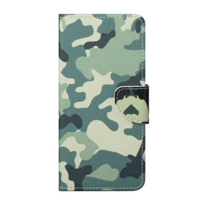 Flip Case Für Samsung Galaxy S21 FE Militärische Tarnung