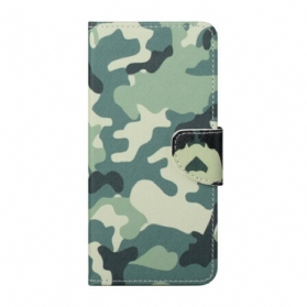 Flip Case Für Samsung Galaxy S21 FE Militärische Tarnung