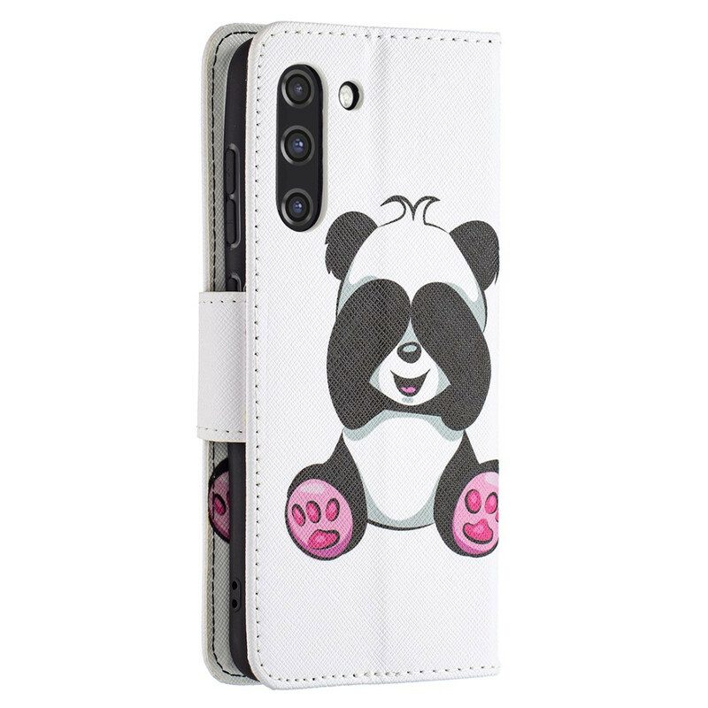 Flip Case Für Samsung Galaxy S21 FE Panda-spaß