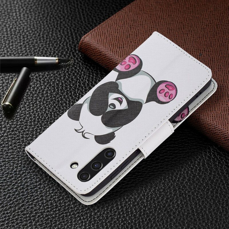 Flip Case Für Samsung Galaxy S21 FE Panda-spaß