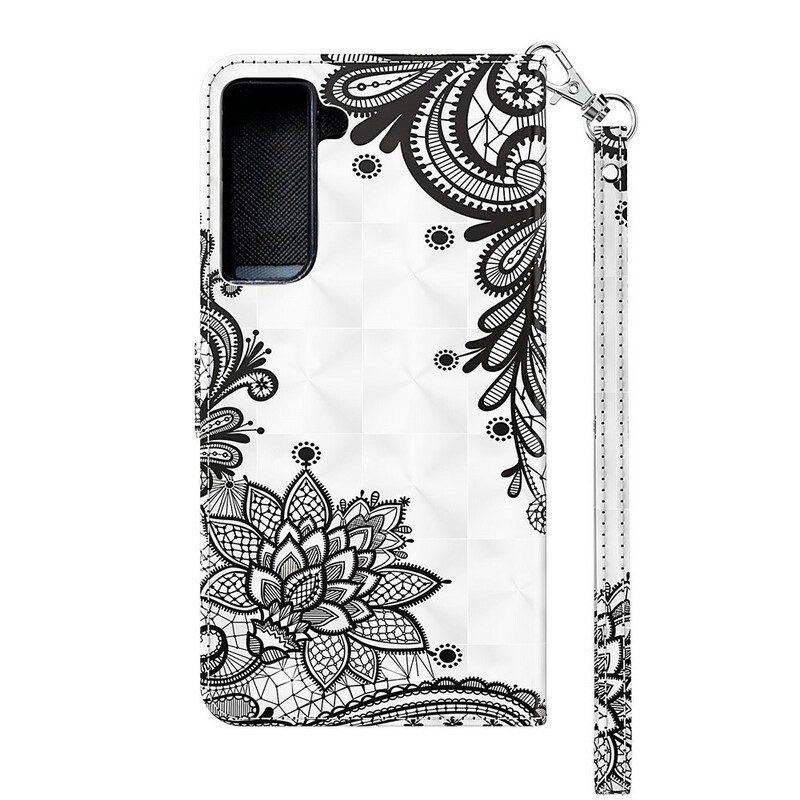 Flip Case Für Samsung Galaxy S21 FE Schicke Spitze