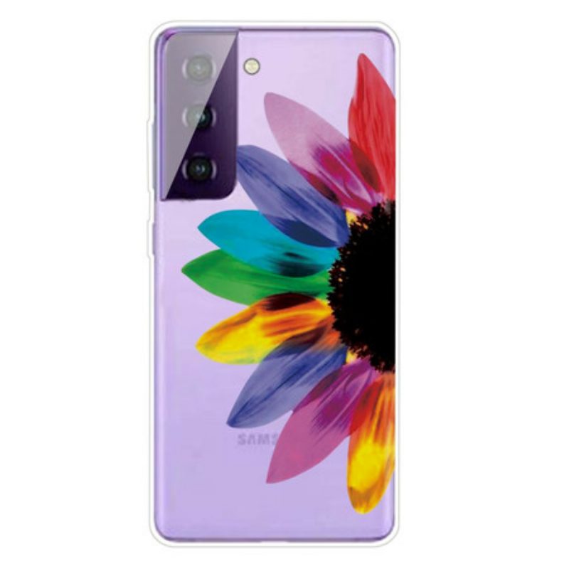 Handyhülle Für Samsung Galaxy S21 FE Bunte Blume