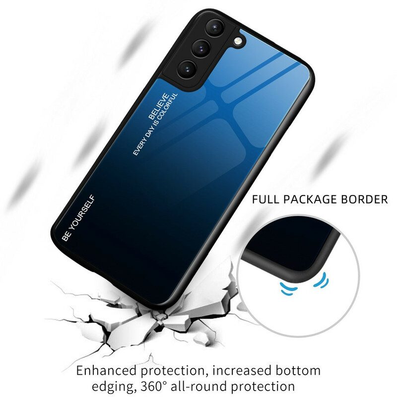 Handyhülle Für Samsung Galaxy S21 FE Gehärtetes Glas. Sei Du Selbst