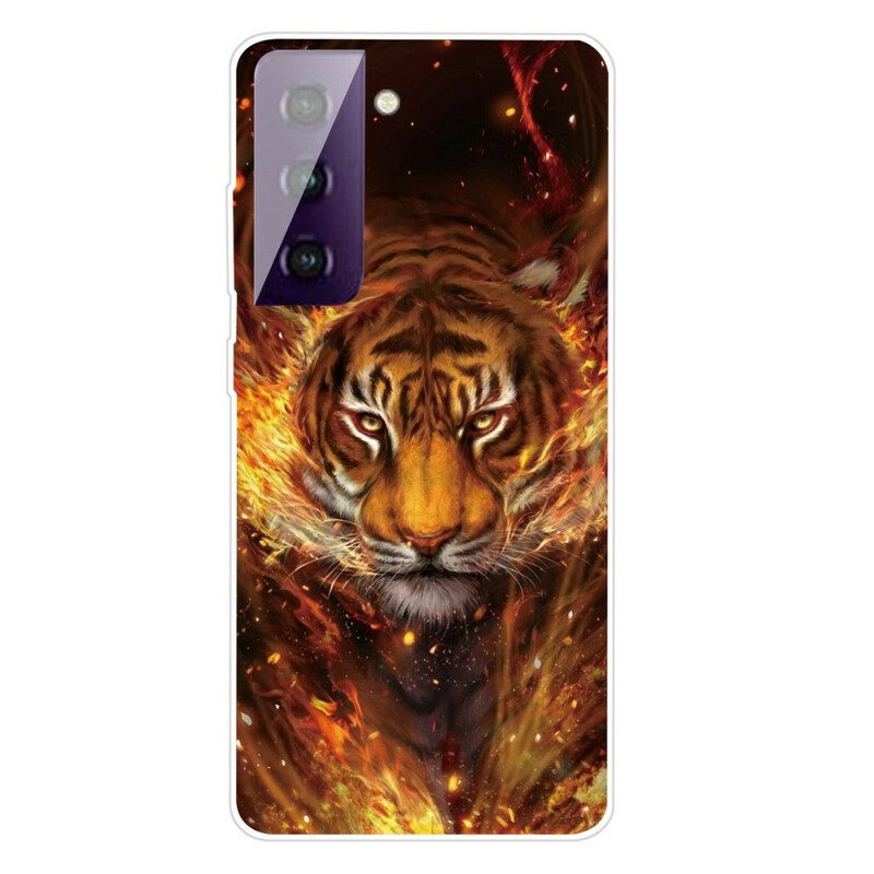 Hülle Für Samsung Galaxy S21 FE Flexibler Tiger