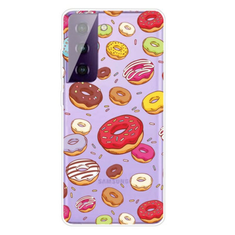 Hülle Für Samsung Galaxy S21 FE Ich Liebe Donuts