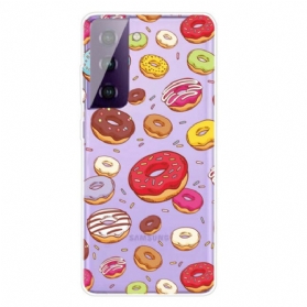 Hülle Für Samsung Galaxy S21 FE Ich Liebe Donuts