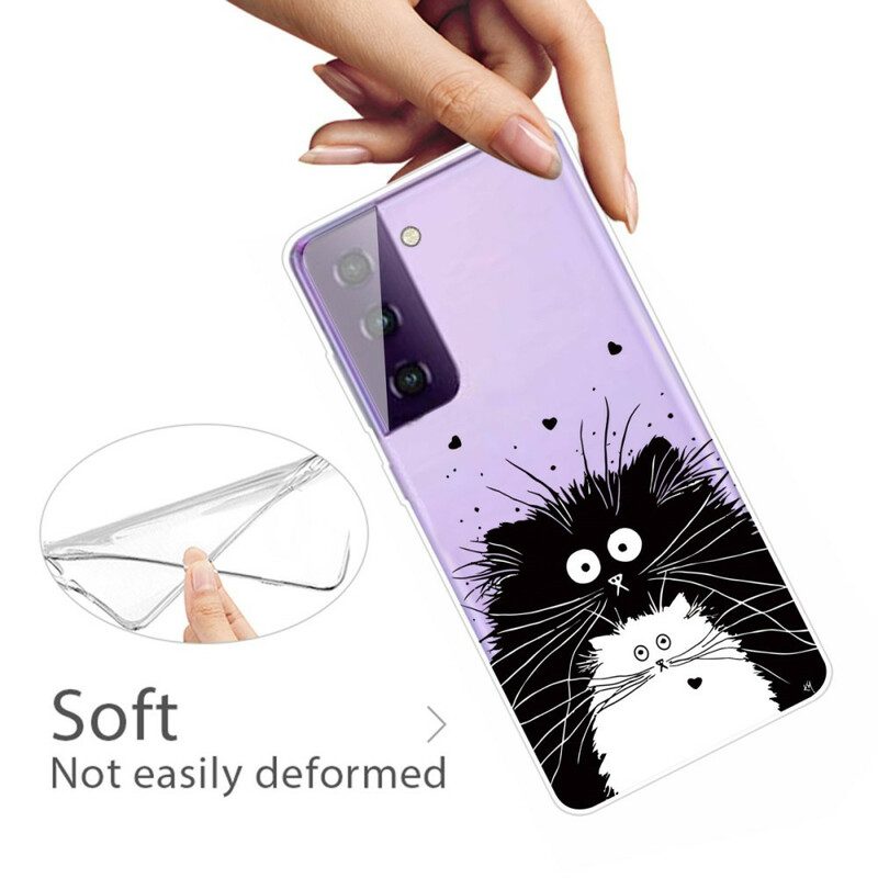 Hülle Für Samsung Galaxy S21 FE Schauen Sie Sich Die Katzen An