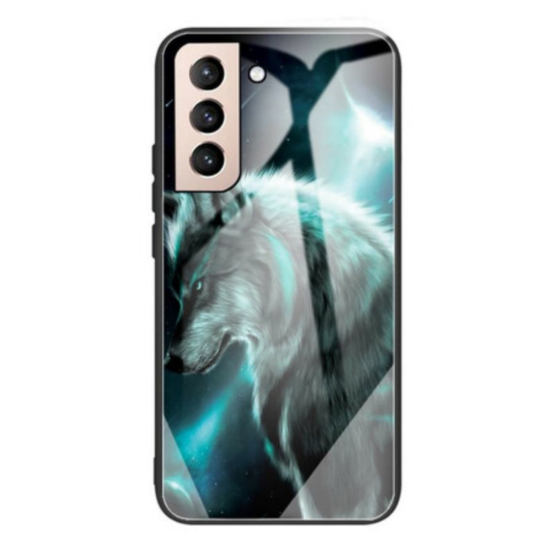 Hülle Für Samsung Galaxy S21 FE Wolf Aus Gehärtetem Glas